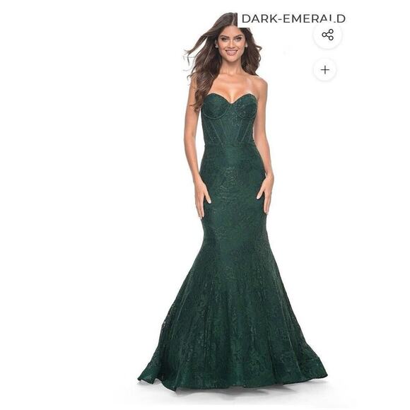 La Femme Dresses & Skirts - NWT LaFemme 32249 Green Corset Mermaid Prom Dress Size 6